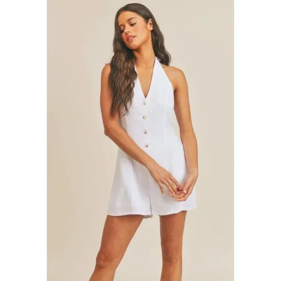 Sadie Sage Pants Jumpsuits Sadie Sage White Sugarloaf